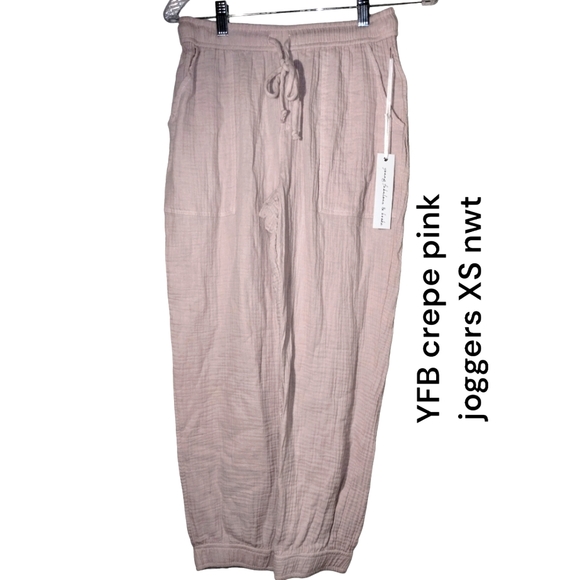 YFB nubby joggers light mauve XS Nwt - Picture 1 of 11